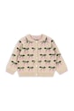 Konges Sløjd kardigan dziecięcy BELOU KNIT COLLAR CARDIGAN średniej grubości beżowy KS103712.9BYA