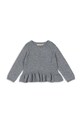 Konges Sløjd sweter z dodatkiem kaszmiru CATHY KNIT SWEATER cienka szary KS103748.9BYA