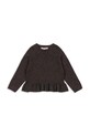 Konges Sløjd sweter z dodatkiem kaszmiru CATHY KNIT SWEATER cienka brązowy KS103748.9BYA
