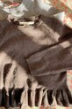 Konges Sløjd sweter z dodatkiem kaszmiru CATHY KNIT SWEATER KS103748.9BYA brązowy