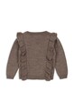 Konges Sløjd kardigan wełniany dziecięcy FIOL FRILL CARDIGAN KS103809.9BYA brązowy AW25