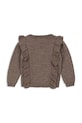 Konges Sløjd kardigan wełniany dziecięcy FIOL FRILL CARDIGAN KS103809.9BYA brązowy AW25