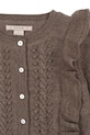 Dziewczynka Konges Sløjd kardigan wełniany dziecięcy FIOL FRILL CARDIGAN KS103809.9BYA brązowy