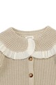 Девочка Детский хлопковый кардиган Donsje Zoila Cardigan 4108200 бежевый