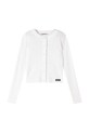 Patrizia Pepe kardigán detský s viskózou K251 biela 7K0064