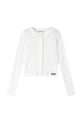 Patrizia Pepe kardigán detský s viskózou K251 biela 7K0064