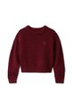 Calvin Klein Jeans sweter z dodatkiem wełny dziecięcy IG0IG03048.9BYA bordowy AW25