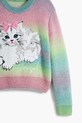 Dziewczynka Desigual sweter dziecięcy 25WGJF03 turkusowy