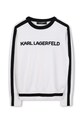 Karl Lagerfeld sweter z domieszką kaszmiru dziecięcy Z30936.156.162 biały AW25