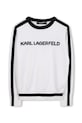 Karl Lagerfeld sweter z domieszką kaszmiru dziecięcy Z30936.156.162 biały AW25