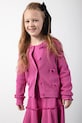 Coccodrillo cardigan per bambini medio spessore rosa ZC5172201AGK