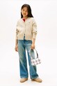 Dziewczynka Tommy Hilfiger kardigan bawełniany dziecięcy KG0KG09076.9BYA beżowy
