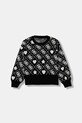 Guess sweter z domieszką wełny dziecięcy z domieszką wełny czarny J5BR02.Z3K10.9BYA