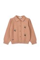 Καρδιγκάν με προσθήκη μαλλιού για παιδιά Liewood Jane Knit Cardigan απλικέ πορτοκαλί LW20306.9BYA
