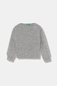 United Colors of Benetton sweter z dodatkiem wełny dziecięcy cienka szary 126WC108Q.G.seasonal