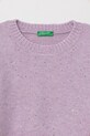 Dziewczynka United Colors of Benetton sweter z domieszką wełny dziecięcy 1VPUC108V.G.seasonal fioletowy
