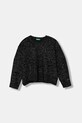 United Colors of Benetton sweter z domieszką wełny dziecięcy z domieszką wełny czarny 1VPUC108V.G.seasonal