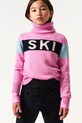 Perfect Moment sweter wełniany dziecięcy ski turtle sweater ii wełna różowy K6000033.G