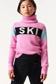 Perfect Moment sweter wełniany dziecięcy ski turtle sweater ii wełna różowy K6000033.G