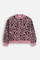 Coccodrillo bluza bawełniana dziecięca wzorzyste różowy ZC5132201CGJ