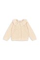 Konges Sløjd kardigan dziecięcy HOLIDAY KNIT CARDIGAN drobny wzór beżowy KS104314.9BYA