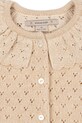 Dziewczynka Konges Sløjd kardigan dziecięcy HOLIDAY KNIT CARDIGAN KS104314.9BYA beżowy