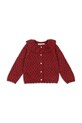 Konges Sløjd kardigan dziecięcy HOLIDAY KNIT CARDIGAN drobny wzór czerwony KS104314.9BYA