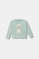 United Colors of Benetton sweter dziecięcy aplikacja turkusowy 13DZG1013.P.Seasonal