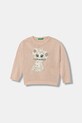 United Colors of Benetton sweter dziecięcy aplikacja różowy 13DZG1013.P.Seasonal