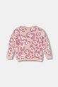 United Colors of Benetton pulover copii 1F2MH102Y.P.Seasonal roz AW25