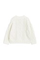 Mini Rodini pulover copii Panda 2562012011 alb AW25