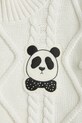 Băieți Mini Rodini pulover copii Panda 2562012011 alb