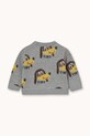 Kardigán pre bábätká Tinycottons DOGS BABY CARDIGAN AW25.094 sivá AW25