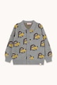 Tinycottons kardigan dziecięcy DOGS CARDIGAN średniej grubości szary AW25.095