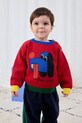 Bobo Choses pulover din bumbac pentru bebeluși Doggy Mate cu modele rosu 225AB121