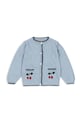 Детский кардиган с добавлением шерсти Konges Sløjd ALEXA KNIT CARDIGAN тонкий голубой KS101389.9BYA