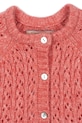 Konges Sløjd cardigan con lana bambini ISA CARDIGAN arancione KS103829.9BYA
