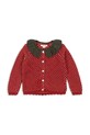Konges Sløjd kardigan wełniany dziecięcy STRAWBERRY CARDIGAN wełna czerwony KS104001.9BYA