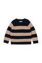 Konges Sløjd sweter wełniany dziecięcy VITUM KNIT SWEATER wełna granatowy KS104041.9BYA