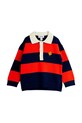 Mini Rodini sweter z wełną dziecięcy Clover 25720120 czerwony AW25