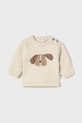 Mayoral Newborn bluza bawełniana niemowlęca aplikacja beżowy 2406.1Q.Newborn.9BYA