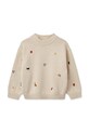 Παιδικό πουλόβερ με προσθήκη μαλλιού Liewood Orlane Embroidery Knit Jumper LW20077.9BYA μπεζ AW25