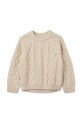 Παιδικό πουλόβερ με προσθήκη μαλλιού Liewood Callio Knit Jumper LW20307.9BYA μπεζ AW25