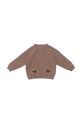 Donsje bluza bawełniana niemowlęca Foppe Sweater Stags 3042102 brązowy AW25