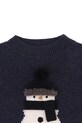 Donsje sweter wełniany niemowlęcy Denn Merino Wool Sweater Snowman granatowy 4083507