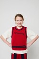 Bobo Choses vestă din bumbac pentru copii Memory cu modele rosu 225BC011