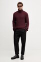 BOSS maglione in lana BECKHAM X BOSS 50554338 granata AW25