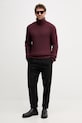 BOSS gyapjú pulóver BECKHAM X BOSS 50554338 burgundia AW25