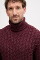 BOSS maglione in lana BECKHAM X BOSS granata 50554338