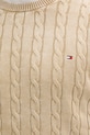 Βαμβακερό πουλόβερ Tommy Hilfiger MW0MW39524 μπεζ